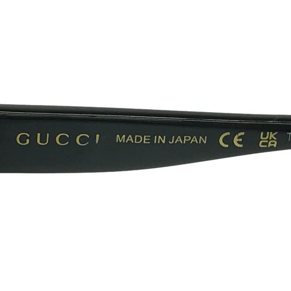 Gucci Eyeglasses Frames GG1025OZ 004 Shiny Black Gold Cat Eye Full Rim 51-18-140 - Picture 10 of 11